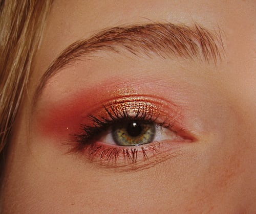 Close up of eye makeup