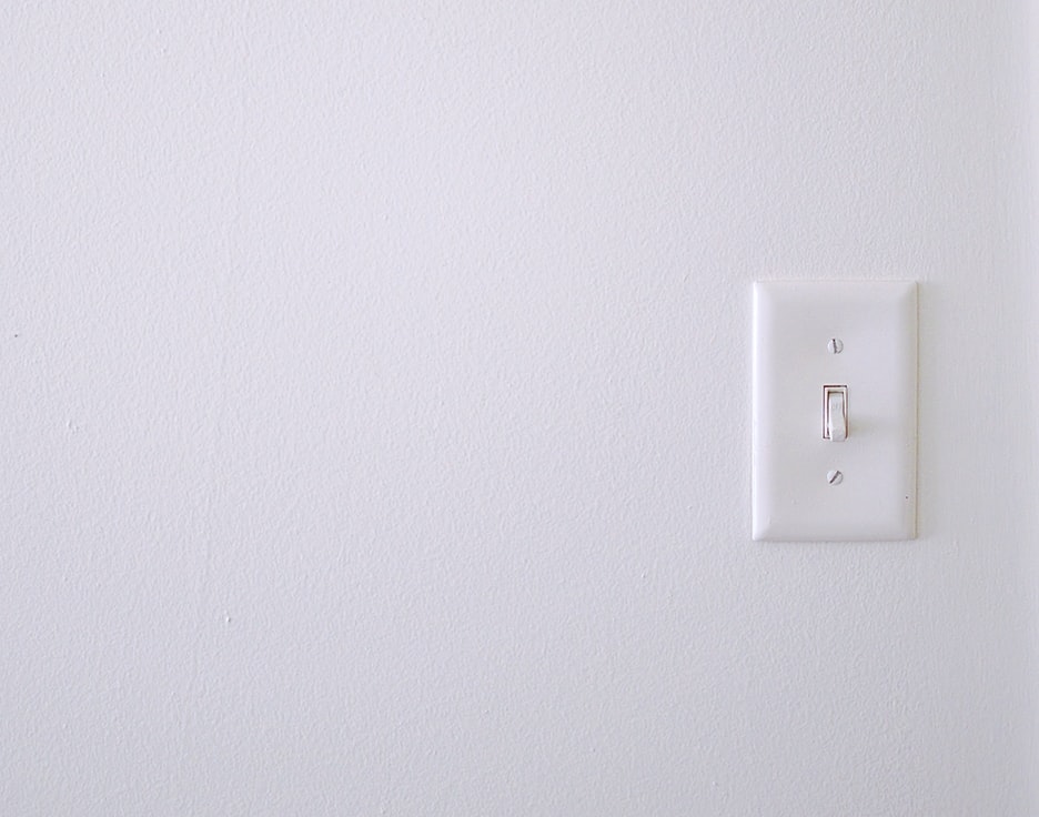 Close up of a light switch