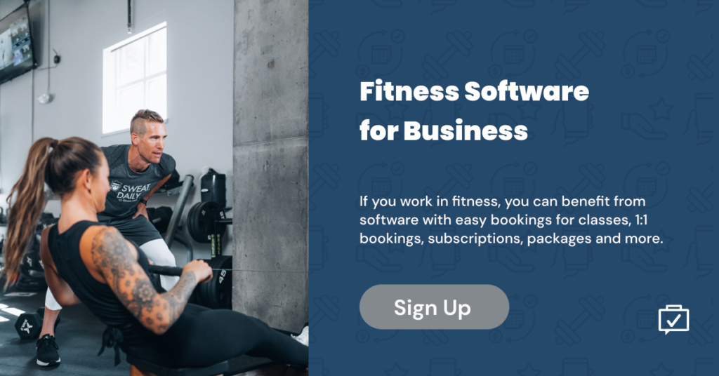 PocketSuite Fitness Business Software Sign-Up Block