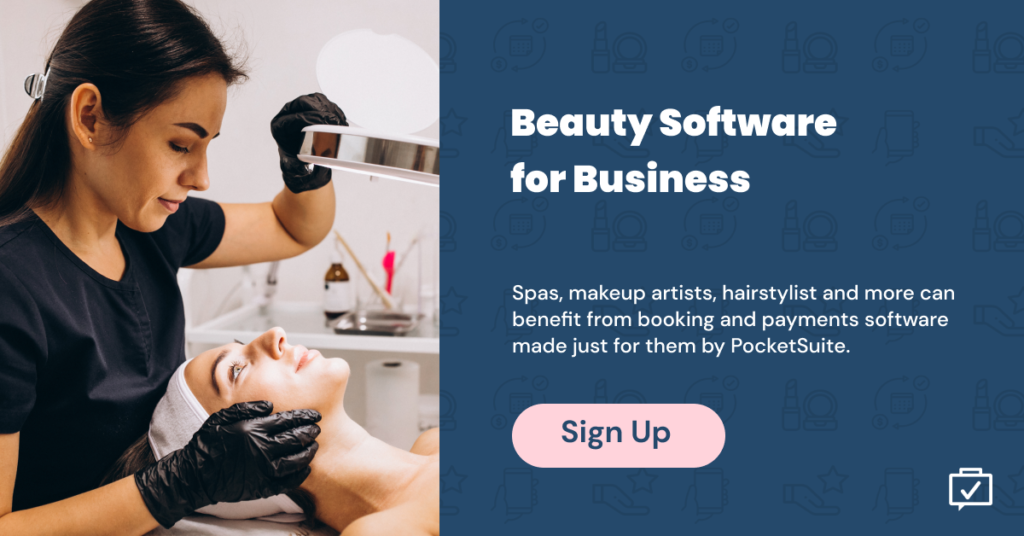 PocketSuite Beauty Software for Business Sign Up Block