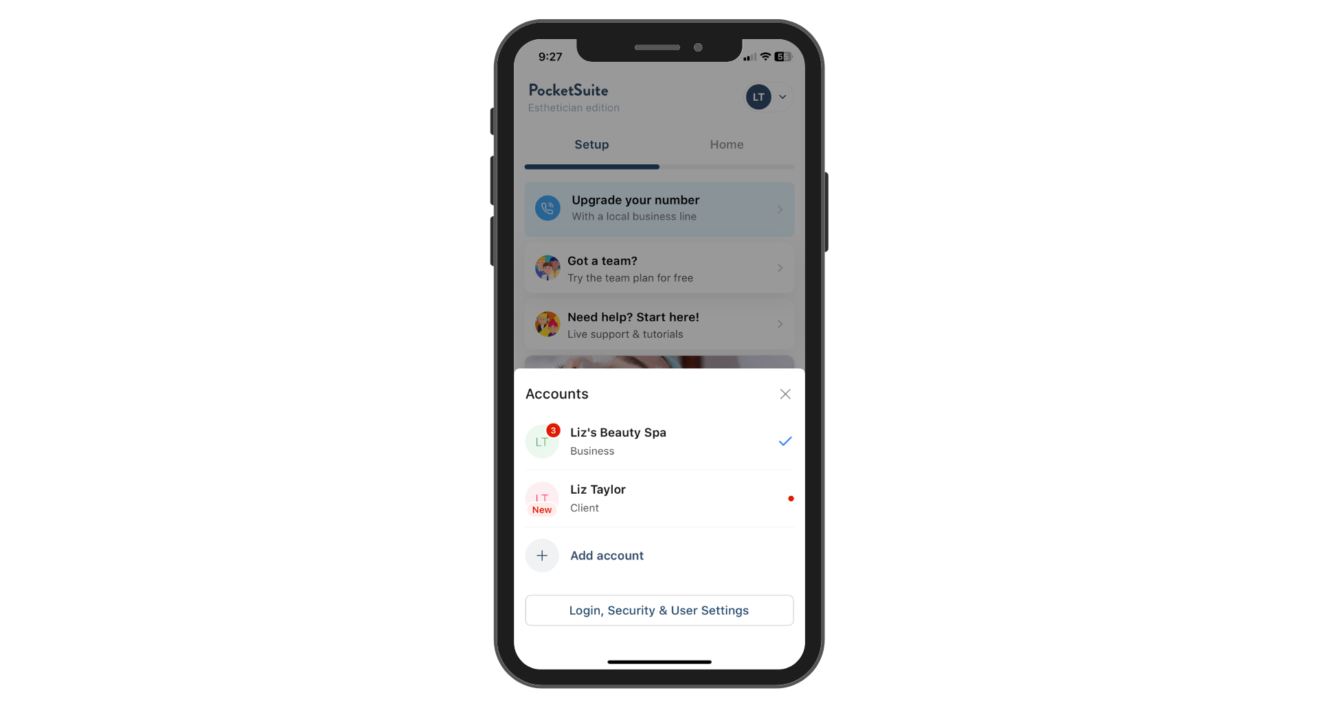 Enable Notification Switcher Account Switcher